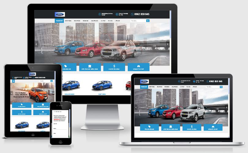 Thiết kế website cho thuê xe ô tô tại Ninh Bình chuẩn SEO giá rẻ